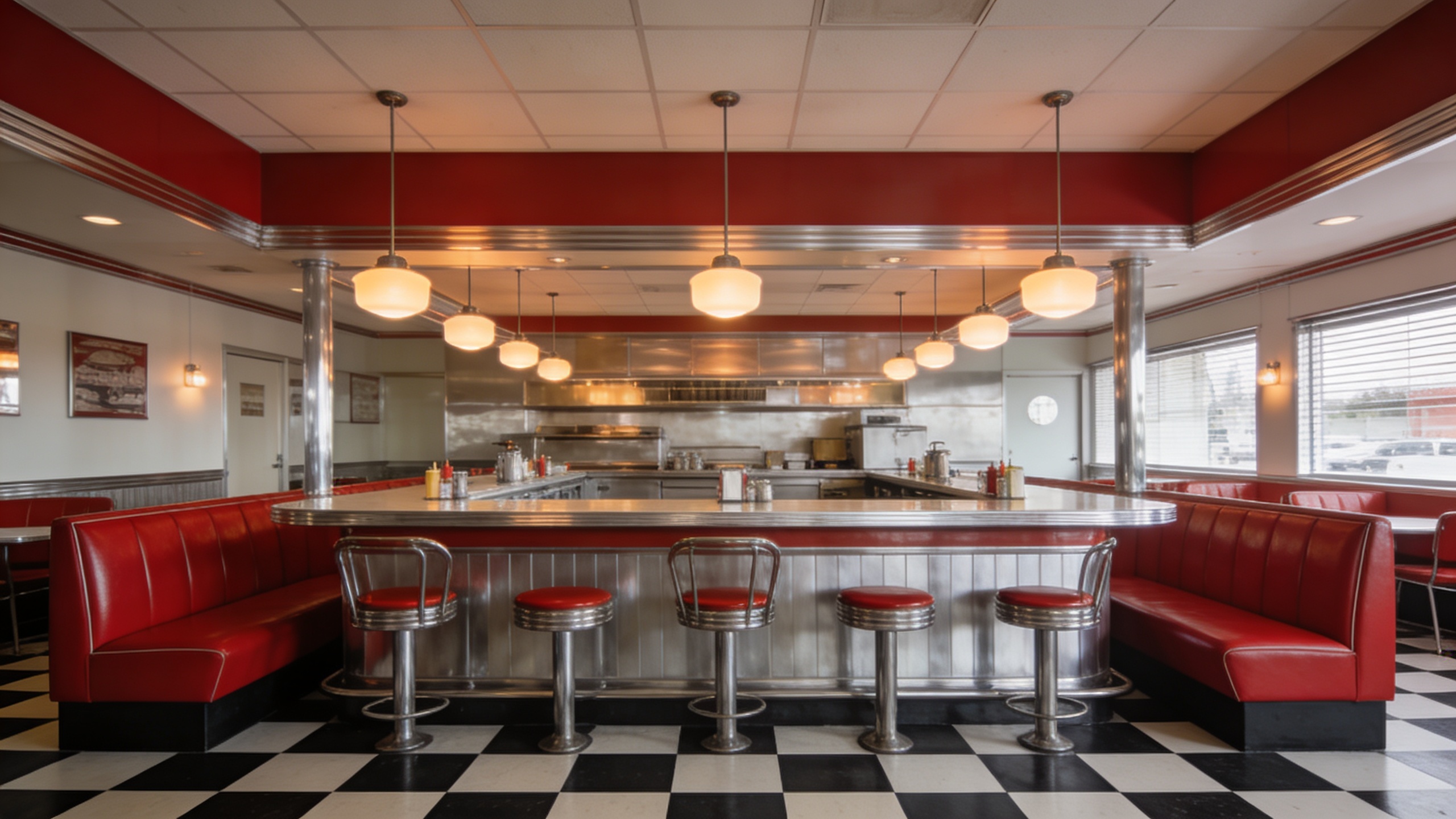Diner interior environment