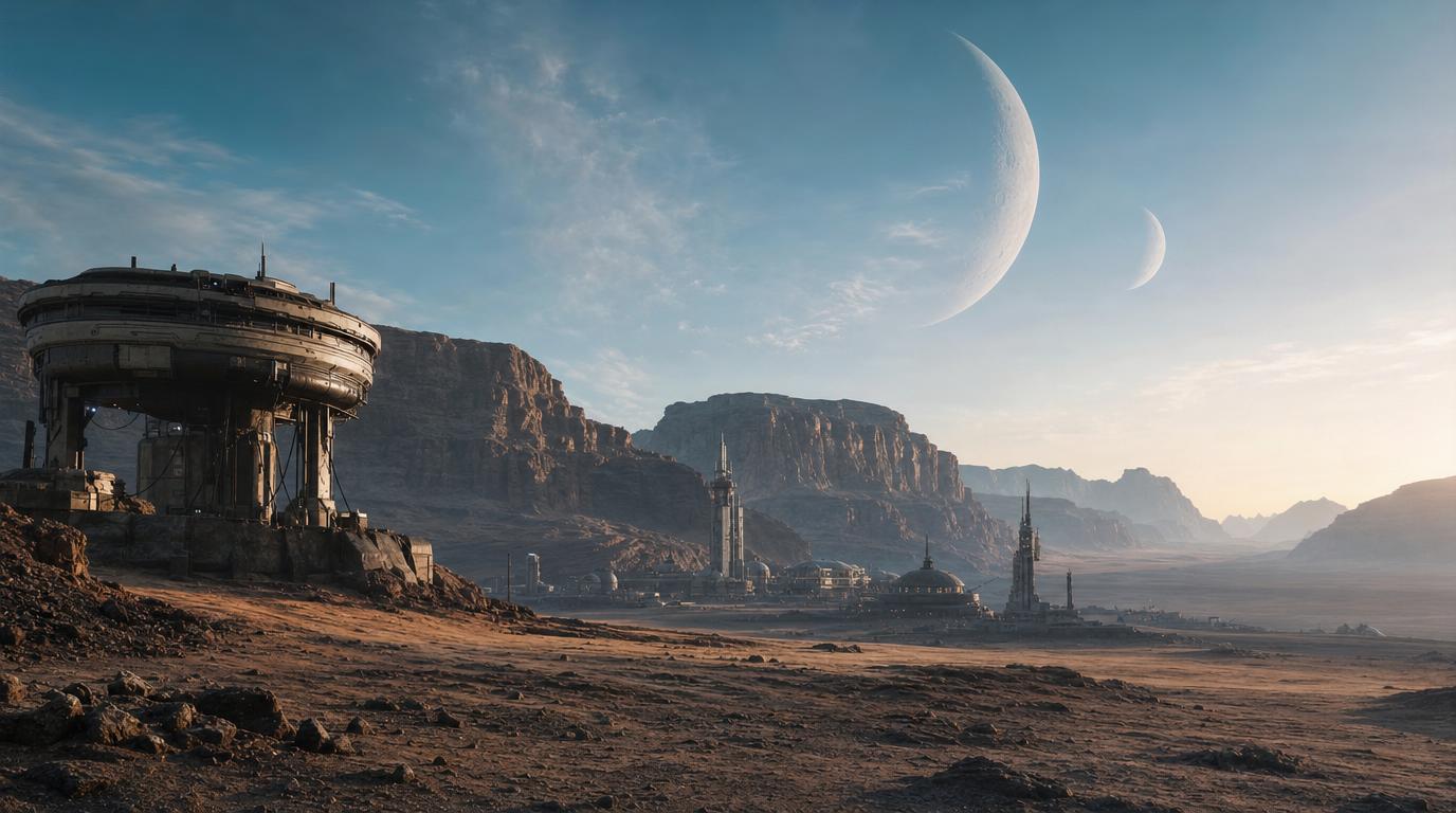 Desert science fiction environment
