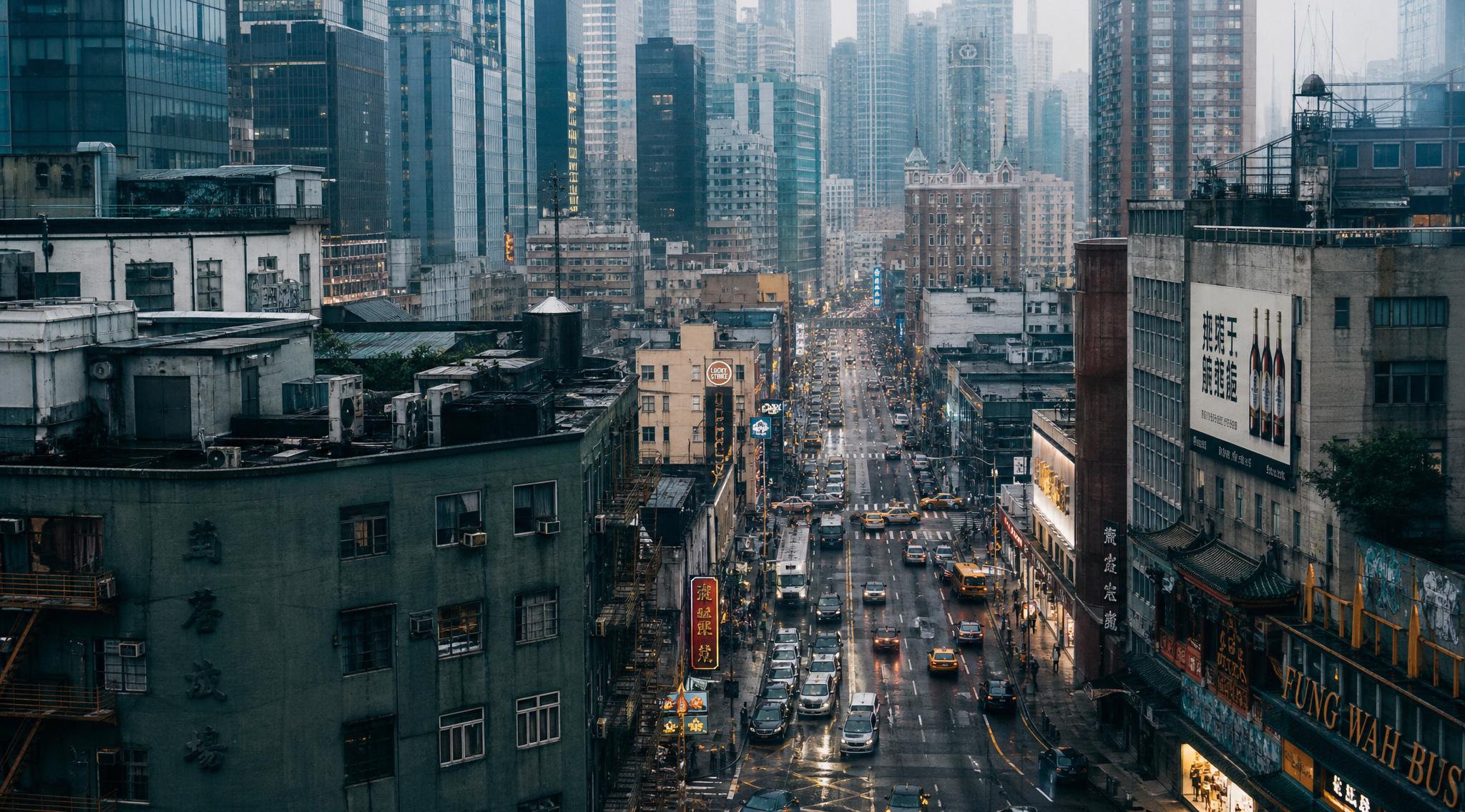 Dense city environment