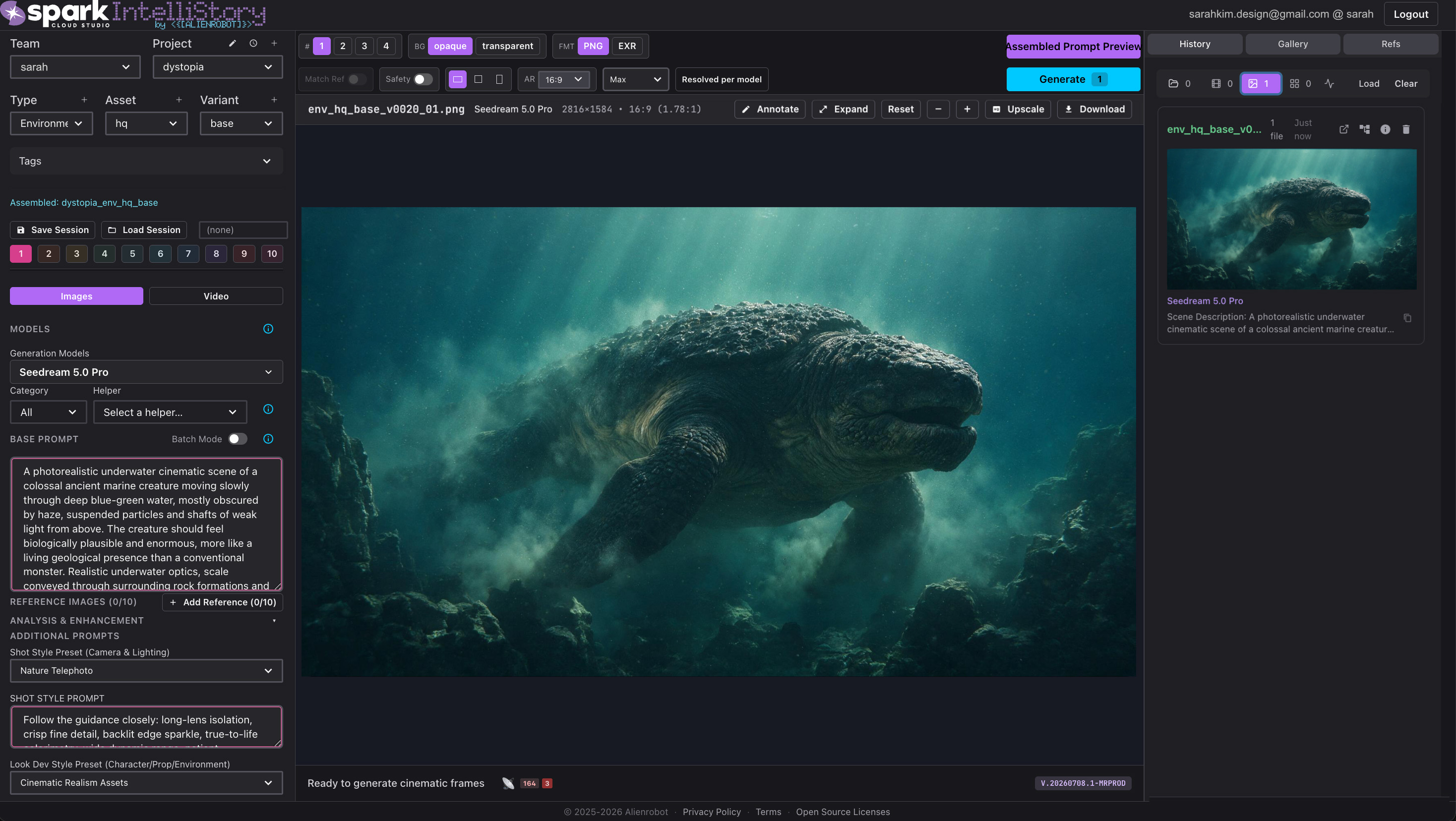 Spark IntelliStory concept to final shot