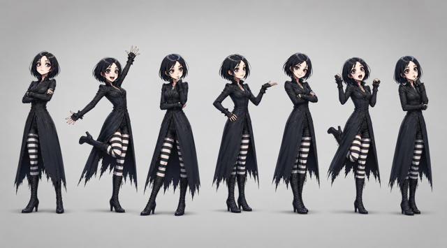Character pose lineup