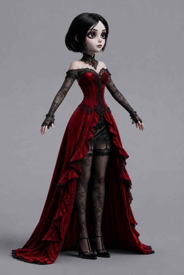 Red costume character variation